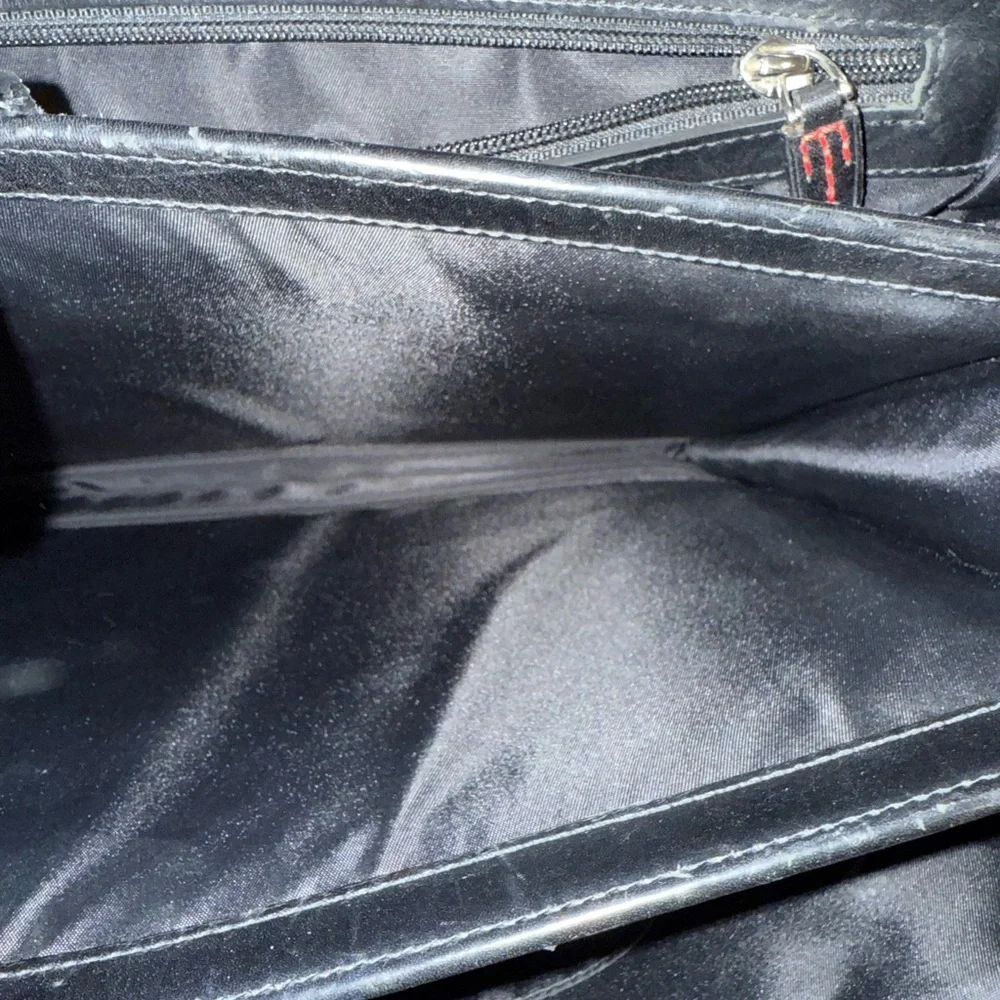 Tumi Leather‎ Briefcase Expandable Laptop Black 94232D